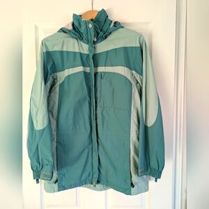Columbia Women's Small outer shell ski jacket teal